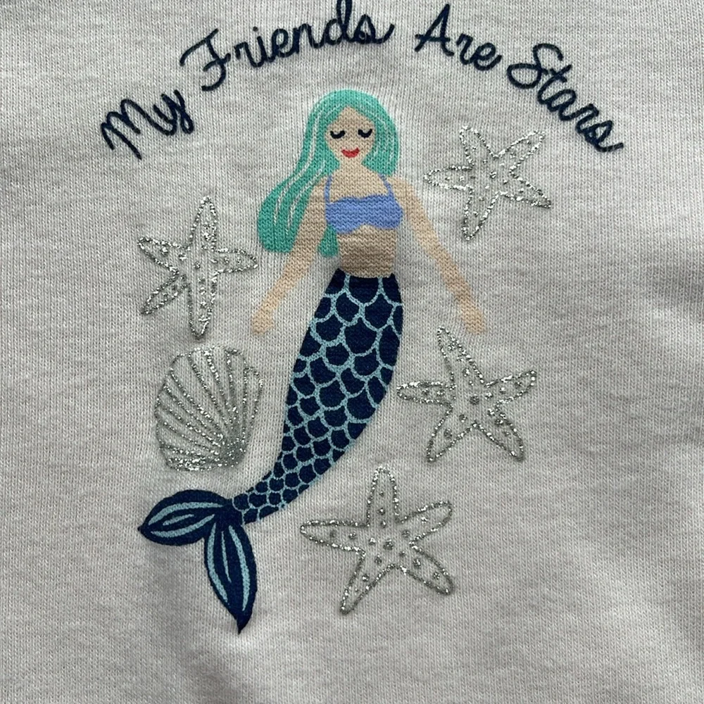 Old Navy girl’s pajama top, mermaid 🧜‍♀️, size 12 years (XL).